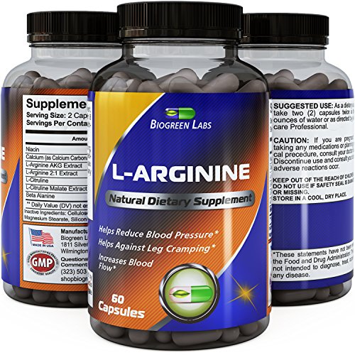 L arginina puro suplemento en el mercado 60 cápsulas - Boost No2 óxido nítrico niveles, resistencia y tiempo completo energía mejora - potente y eficaz para hombres, mujeres y adolescentes - mejores L-arginina + fórmula polvo - USA hecha por laboratorios 