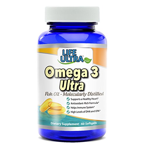 Suplementos de Omega 3 pescado aceite (60 cuentas) - grado farmacéutico ácidos grasos esenciales (ácidos grasos Omega 3 de 1500mg: altos niveles de 600mg DHA + EPA 800mg por porción) - cápsulas BurpKillerTM - molecularmente destilación Omega 3 pescado ace