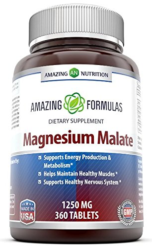 Increíble nutrición magnesio malato 1250 Mg 360 tabletas