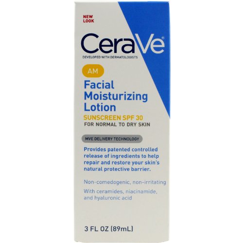 CeraVe hidratante Loción Facial AM, SPF 30, 3 onzas