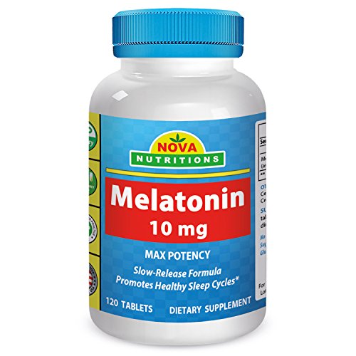 Melatonina 10 mg 120 tabletas por Nova nutriciones