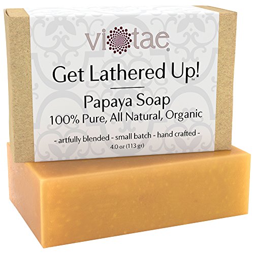 Certificado jabón de PAPAYA orgánica - por Vi-Tae®-100% puro, Natural, jabón de barra de hierbas aromaterapia lujo - 4 oz