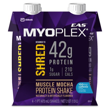 EAS Myoplex Shred Muscle Mocha Protein Shake 16 fl oz (Pack de 4)