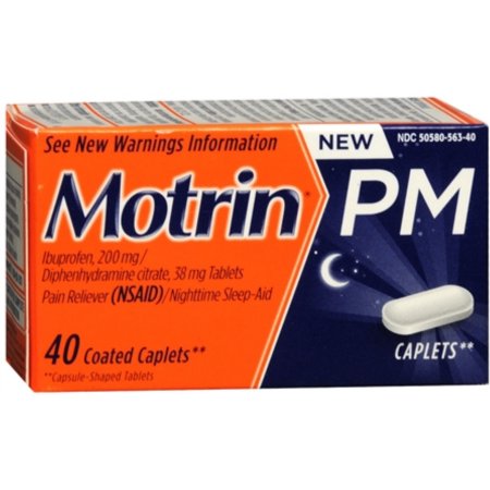 Motrin PM Coated Caplets 40 ea (Pack de 2)