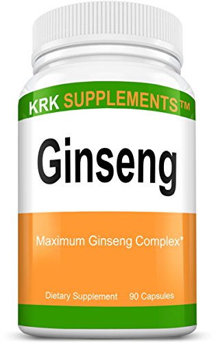 1 botella de Ginseng 1000mg por porción de Panax Ginseng extracto de Eleutherococcus Senticosus Ginseng coreano 90 cápsulas suplementos de KRK