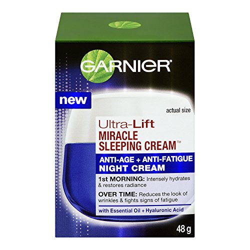 La piel de Garnier Ultra-Lift milagro dormir crema anti-edad y anti-fatiga crema de noche, 1,7 onzas (embalaje puede variar)