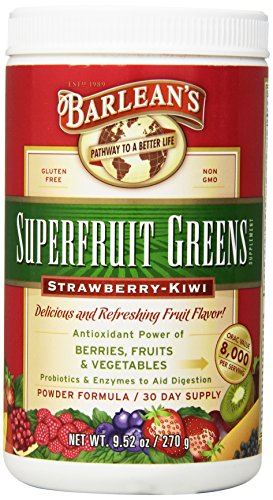 Aceites orgánicos superfruta verdes de Barlean, Kiwi Fresa, 9,5 onzas