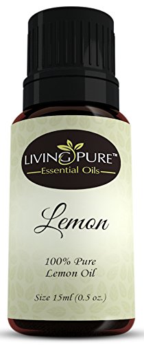 #1 limón aceite esencial - aceite puro de limón por vivir los aceites esenciales puros - salud poderosa ayuda y desinfectante Natural - 100% orgánico terapéutico y aromaterapia grado aceite de limón - 15ml
