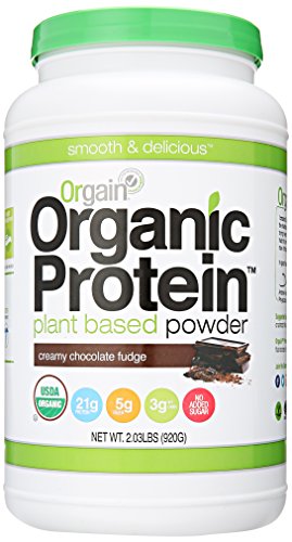 Orgain orgánicos basados en plantas polvo de proteína, cremoso Chocolate Fudge, libra 2,03