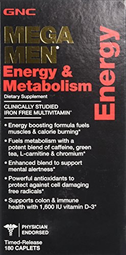 GNC Mega Men energía y metabolismo 180 cápsulas