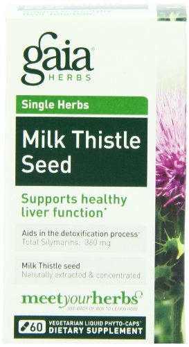 Gaia hierbas leche Thistle Seed, Fito líquidos 60 cápsulas