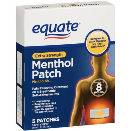 Equate Extra Strength Mentol Patch 5 Parches