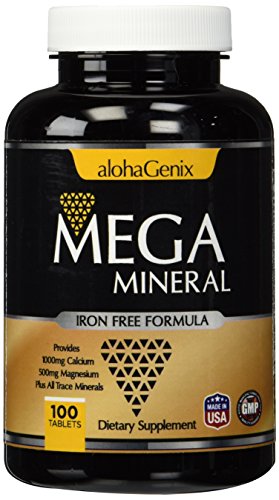 Mega multi-completa todo-en-uno suplemento Mineral ✮ ✮ libre de hierro fórmula proporciona calcio 1000 mg, 500 mg magnesio, además de todos los minerales de rastro ✮ orgullosamente hecho en los E.e.u.u. ✮ 100% dinero garantía de devolución, 100 comprimido