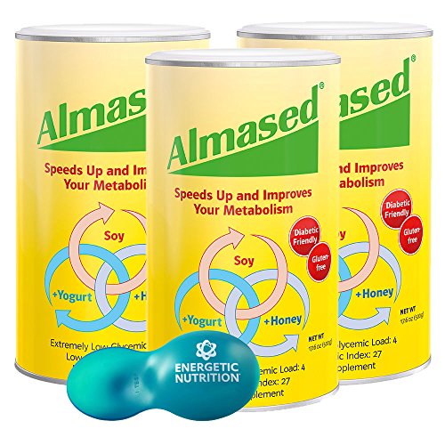 Almased Multi proteína en polvo 3-pack (17.6 onzas) con la cucharada de medida múltiples