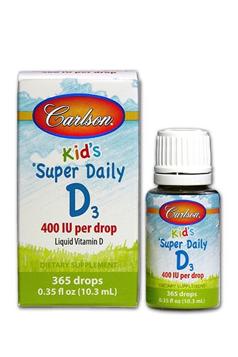 Carlson Super diario D3 400 IU para niños 0.35 fl.oz (10.3 ml)