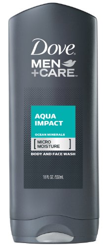 Dove Men + Care cuerpo y lavado de cara, Aqua impacto 18 oz