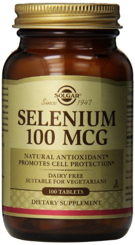 Solgar selenio tabletas, 100 mcg, 100 cuenta