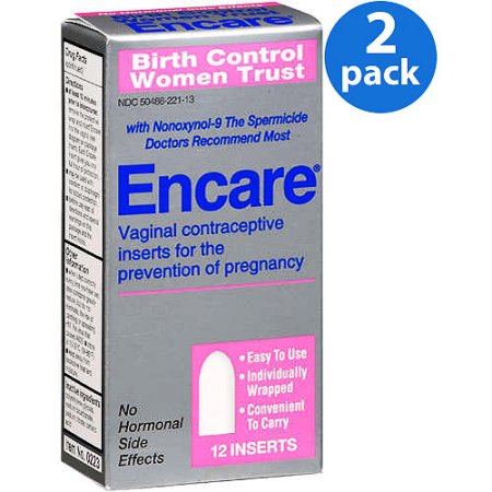  Labs Encare Vaginal Contraceptive 12 Ct 2pk Bundle