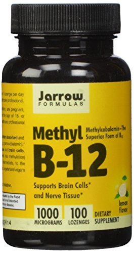 Jarrow Formulas metil-B12, sabor a limón, 1000mcg, 100 pastillas