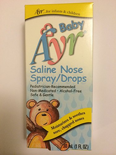 Ayr Baby de aerosol de la nariz de solución salina, gotas 1 Fl Oz (30 Ml)"