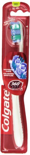 Cepillo de dientes de Colgate 360 cabeza óptica blanco, medio
