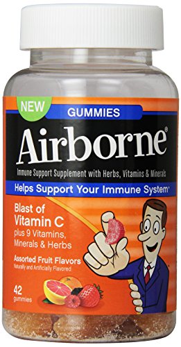 Aire vitamina C 1000mg suplemento de apoyo inmune, gomitas, surtidos sabor de la fruta, la cuenta 42