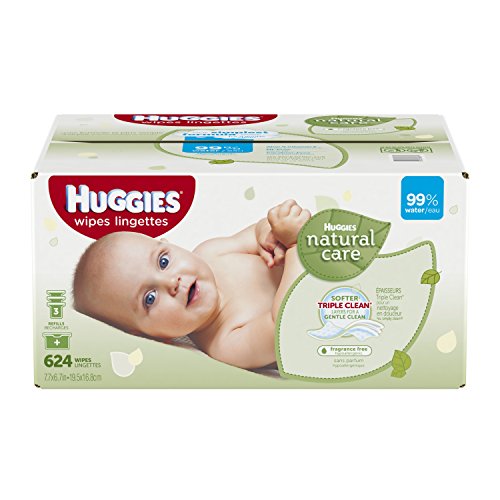 Huggies Natural Care bebé toallitas Refill, cuenta 624 (embalaje puede variar)