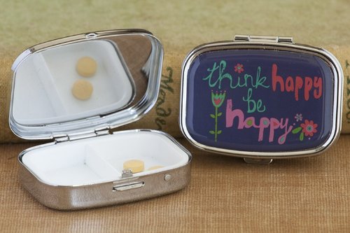 Vida Natural moda "Creo que feliz ser feliz" píldora vitaminas caja organizadora pastillero