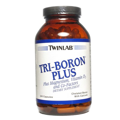 Twinlab Tri-boro más, además de magnesio, vitamina D y factores, 240 cápsulas (paquete de 2)