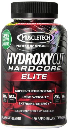 Suplemento de Muscletech Hydroxycut Hardcore Elite cápsula, cuenta 180