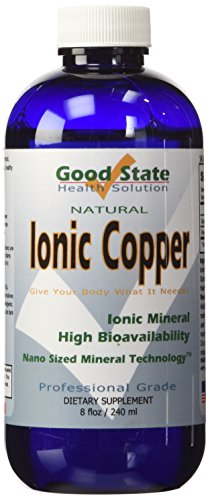 Buen estado líquido iónico minerales cobre, (96 porciones en 2mg cada una), 8 onzas
