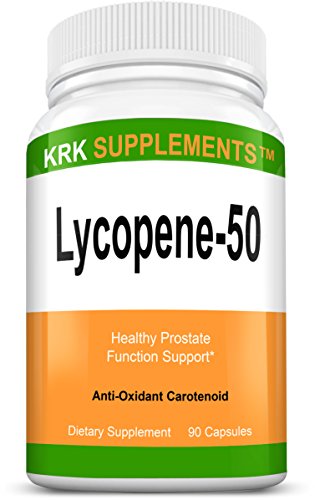 1 botella de suplementos de KRK licopeno 50mg 90 cápsulas