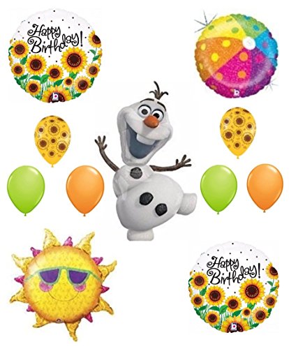 Diversión en el sol Olaf feliz cumpleaños globo decoración Kit