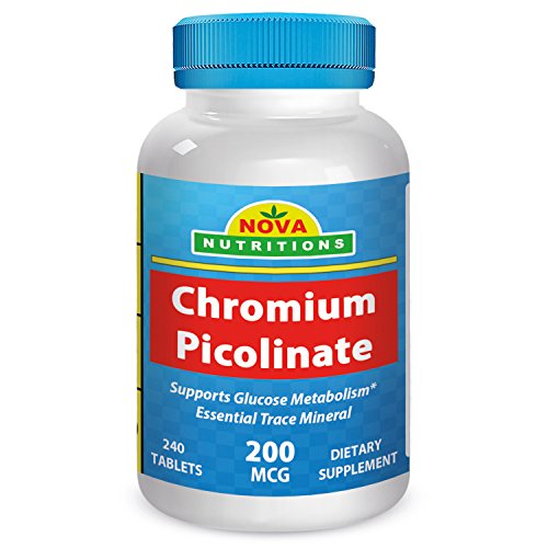 Chromium Picolinate 200 mcg 240 tabletas por Nova nutriciones
