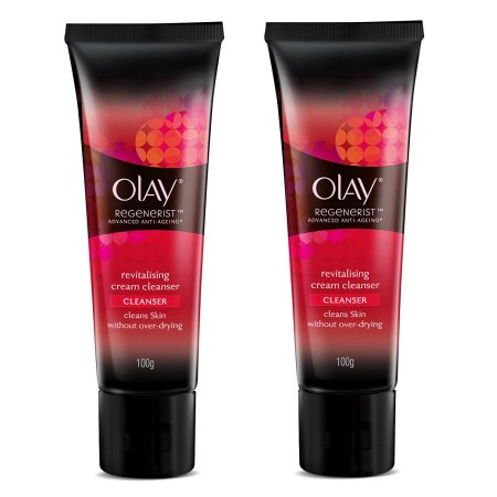 Olay Regenerist Advanced Anti-Aging revitalizante Cream Cleanser 100 g (35 oz) Paquete de 2 - Blender maquillaje