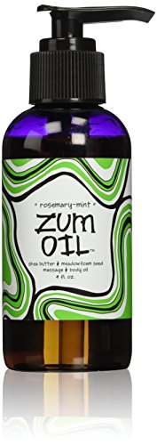 Añil silvestre Zum masaje aceite, Romero y menta, 4 onzas de líquido