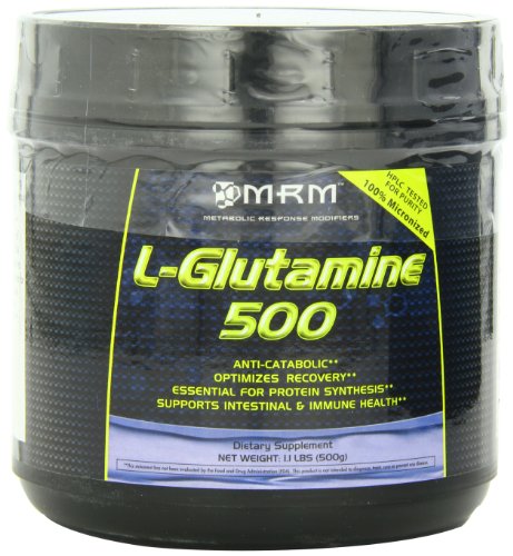 MRM L-glutamina 500, tarro plástico 17,6 onzas