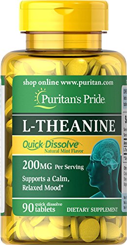 Pride rápida de Puritan disolver la L-teanina 200 mg-90 tabletas