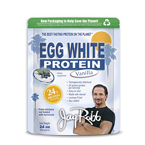 Jay Robb - polvo de proteína de huevo vainilla, escandalosamente deliciosa, 24 onzas
