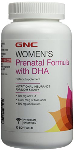 Prenatal fórmula de la mujer GNC con DHA 90 cápsulas