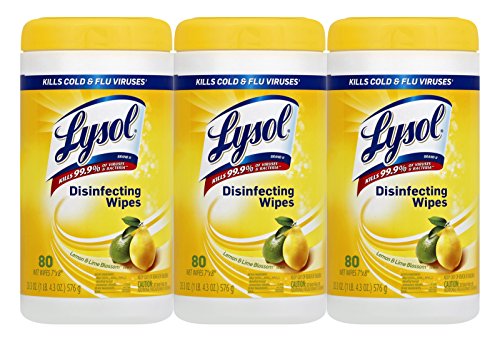 Lysol desinfectante toallitas Value Pack, limón y flor de Lima, cuenta 240