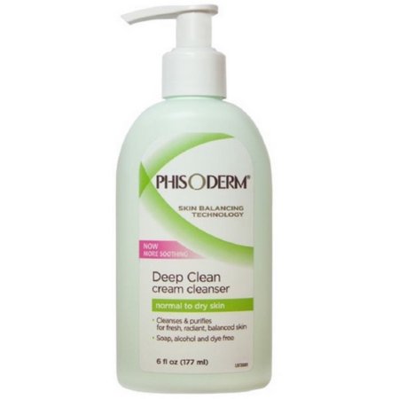 PHISODERM limpieza profunda Crema Limpiadora Para piel normal a seca 6 oz (paquete de 4)