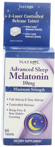 Natrol avanzada sueño melatonina tabletas, 10 mg, 60-Conde