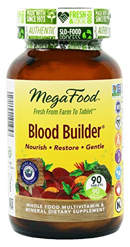MegaFood - constructor de la sangre, promueve la producción de células sanguíneas sanas y circulación, 90 tabletas (envasado de alta calidad)