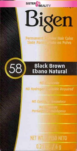 Tintes cabello Color negro 58 marrón-0.21 oz.