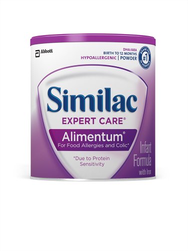 Similac Expert Care Alimentum fórmula infantil hipoalergénica con hierro, polvo, 16 onzas (paquete de 6)