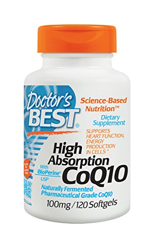 Mejor alta absorción de Coq10 del doctor con BioPerine (100 mg), 120 gel