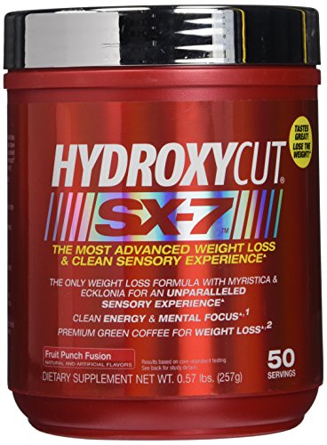 Muscletech Hydroxycut Sx-7 - termogénico polvo - 0,57 libras 50 porciones (Fruit Punch fusión)