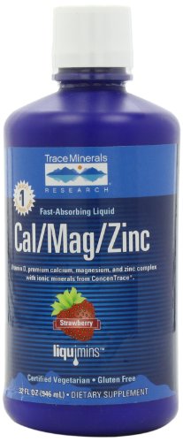 Traza de minerales investigación Cal/Mag/Zinc, fresa, 32 onzas