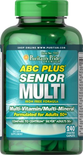 De Puritan Pride ABC Plus Senior multivitamínicas Multi Mineral fórmula-240 cápsulas